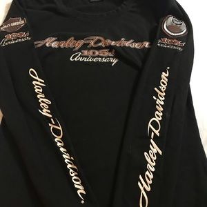 Harley-Davidson 105th anniversary long sleeve shirt.